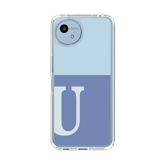 Slim Protection Case［ Original - initial two tone - U blue ］