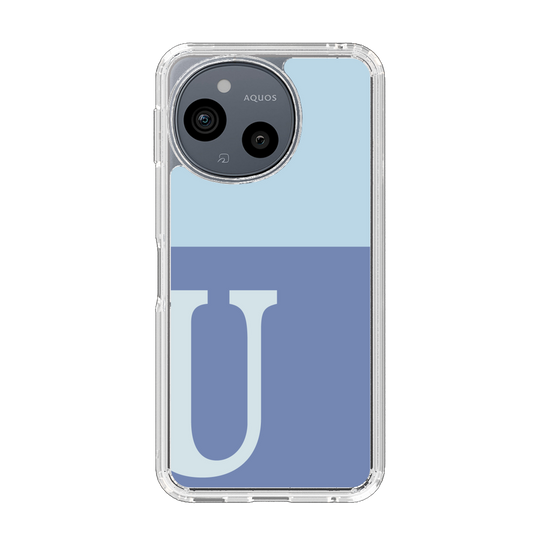Slim Protection Case［ Original - initial two tone - U blue ］