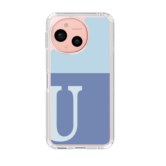 Slim Protection Case［ Original - initial two tone - U blue ］