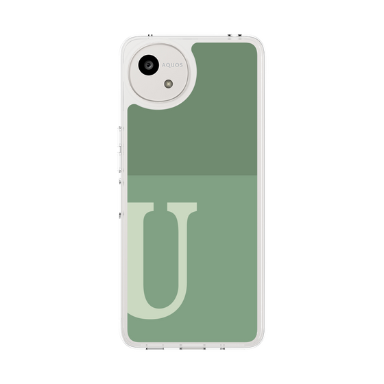 Slim Protection Case［ Original - initial two tone - U green ］