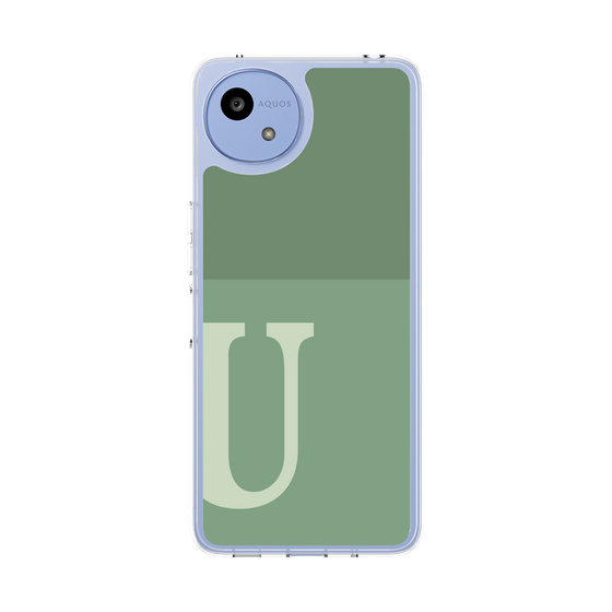 Slim Protection Case［ Original - initial two tone - U green ］