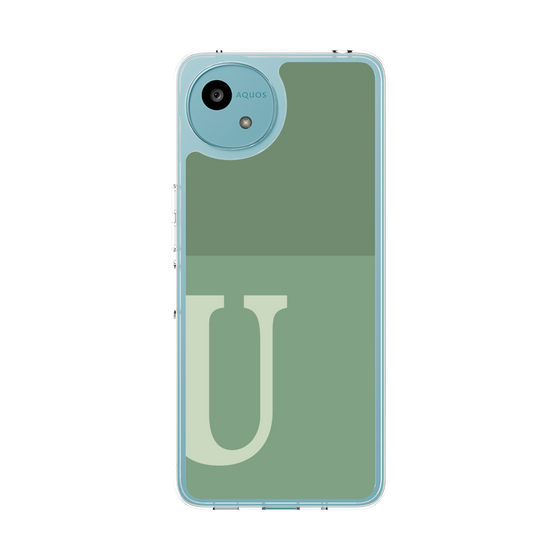 Slim Protection Case［ Original - initial two tone - U green ］