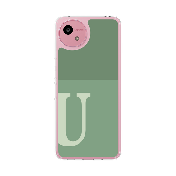 Slim Protection Case［ Original - initial two tone - U green ］