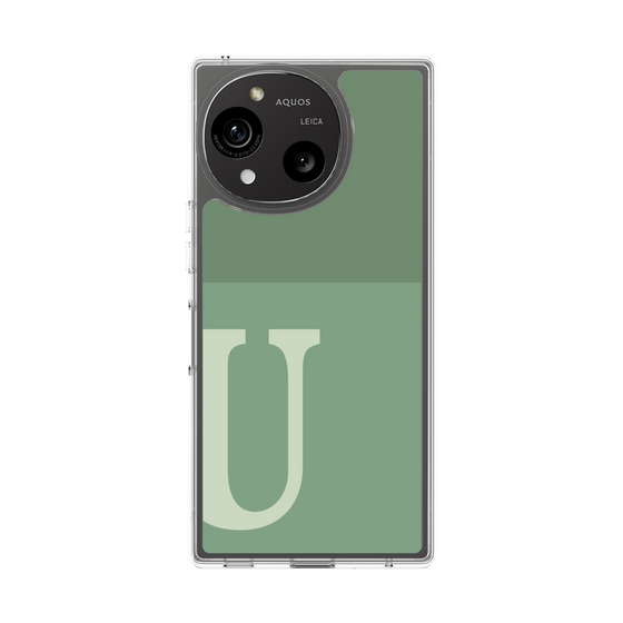 Slim Protection Case［ Original - initial two tone - U green ］