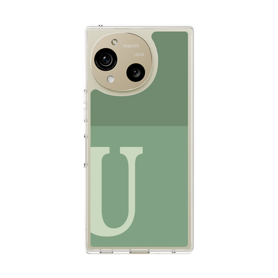 Slim Protection Case［ Original - initial two tone - U green ］