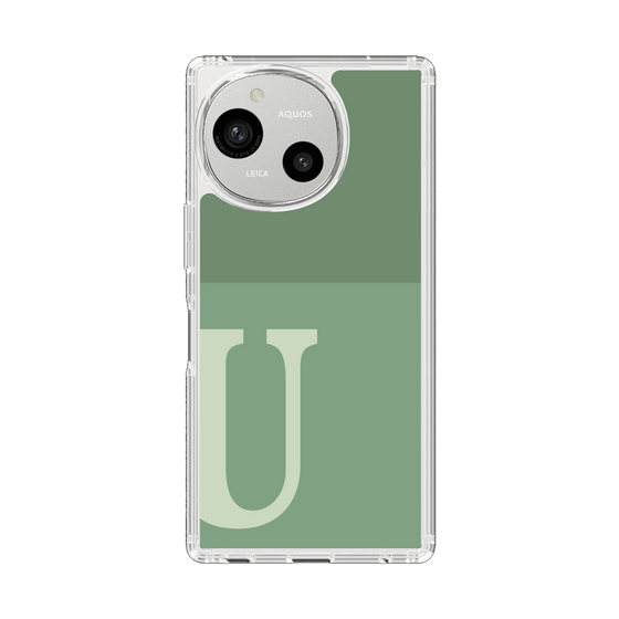 Slim Protection Case［ Original - initial two tone - U green ］
