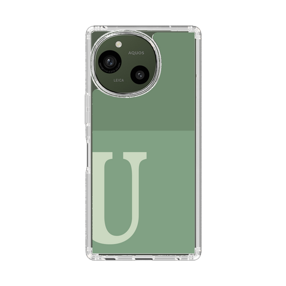 Slim Protection Case［ Original - initial two tone - U green ］