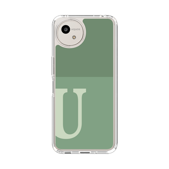 Slim Protection Case［ Original - initial two tone - U green ］
