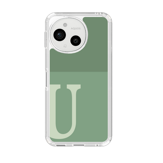 Slim Protection Case［ Original - initial two tone - U green ］