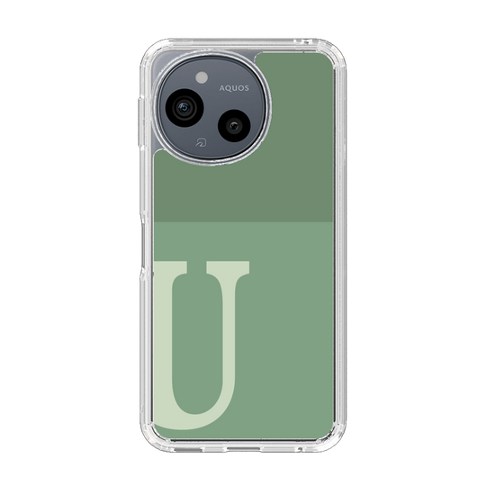 Slim Protection Case［ Original - initial two tone - U green ］