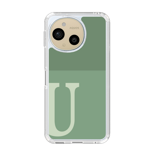 Slim Protection Case［ Original - initial two tone - U green ］