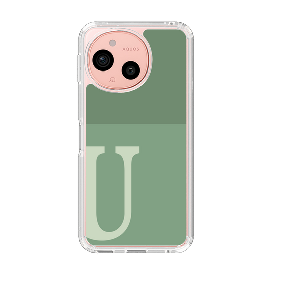 Slim Protection Case［ Original - initial two tone - U green ］