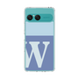 Slim Protection Case［ Original - initial two tone - W blue ］