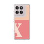 Slim Protection Case［ Original - initial two tone - X pink ］