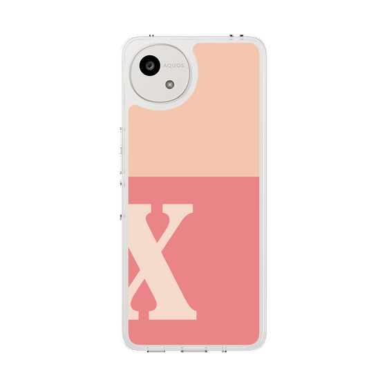 Slim Protection Case［ Original - initial two tone - X pink ］