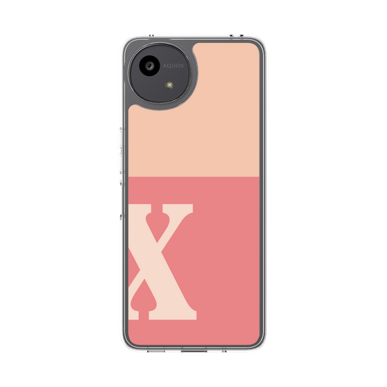 Slim Protection Case［ Original - initial two tone - X pink ］