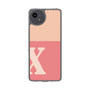 Slim Protection Case［ Original - initial two tone - X pink ］
