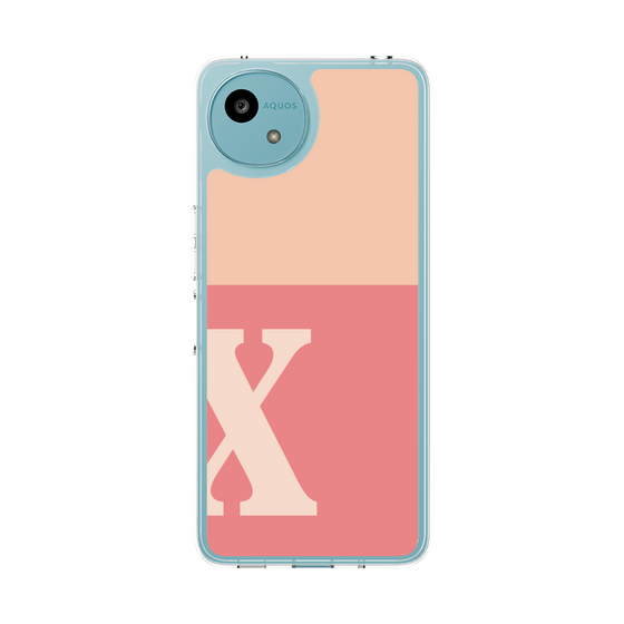 Slim Protection Case［ Original - initial two tone - X pink ］