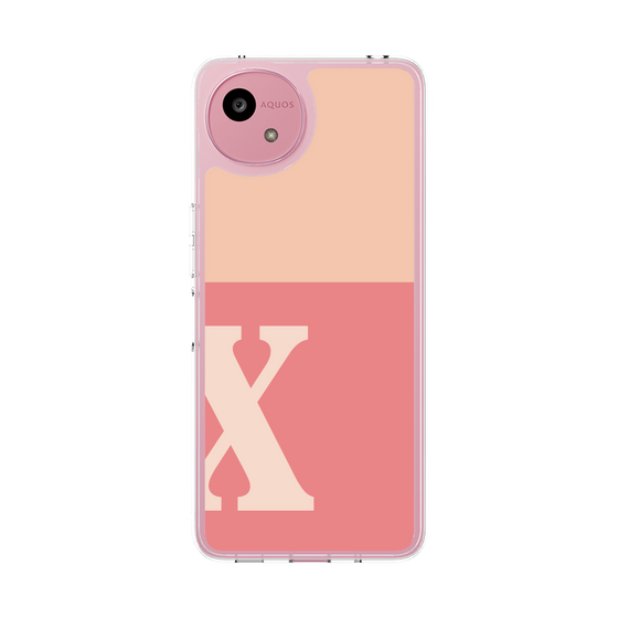 Slim Protection Case［ Original - initial two tone - X pink ］