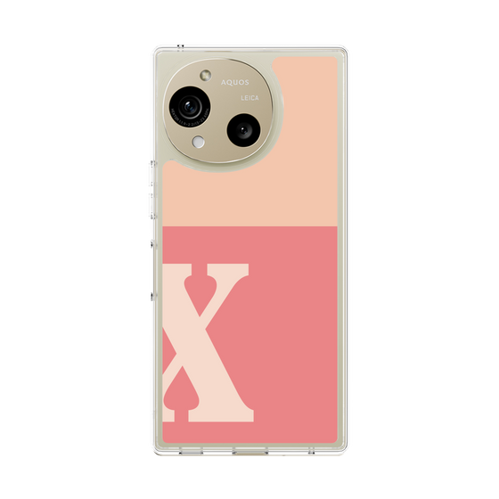 Slim Protection Case［ Original - initial two tone - X pink ］