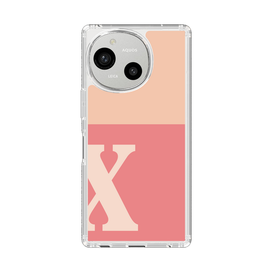 Slim Protection Case［ Original - initial two tone - X pink ］