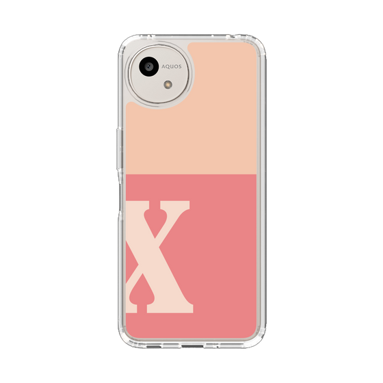 Slim Protection Case［ Original - initial two tone - X pink ］
