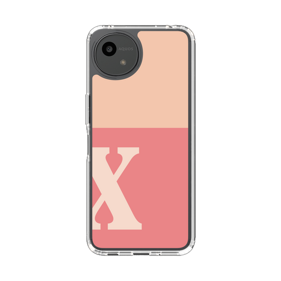 Slim Protection Case［ Original - initial two tone - X pink ］