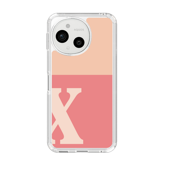 Slim Protection Case［ Original - initial two tone - X pink ］