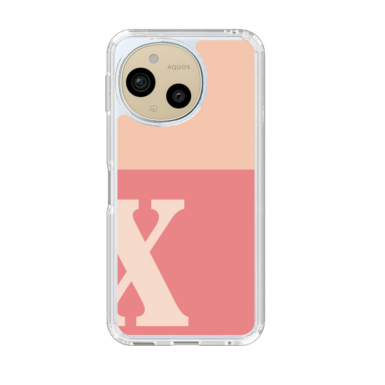 Slim Protection Case［ Original - initial two tone - X pink ］
