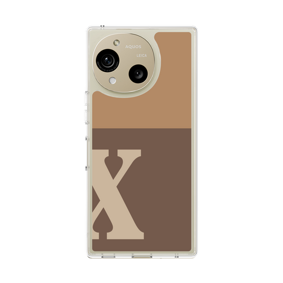 Slim Protection Case［ Original - initial two tone - X brown ］