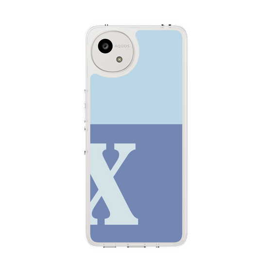 Slim Protection Case［ Original - initial two tone - X blue ］