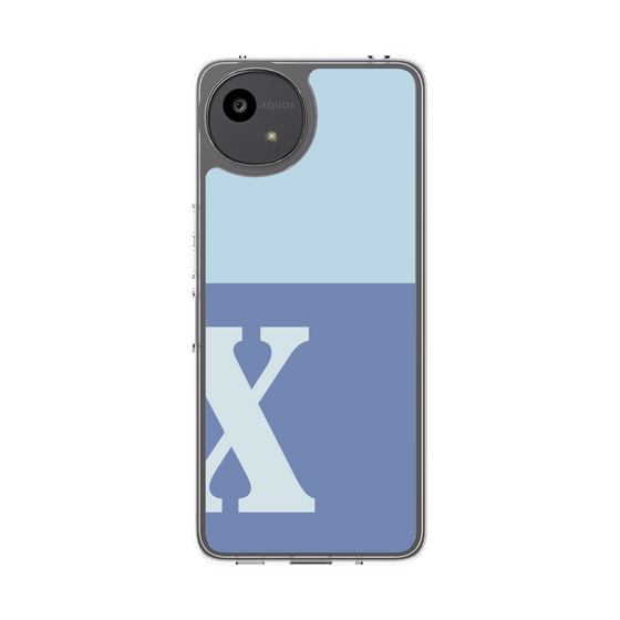 Slim Protection Case［ Original - initial two tone - X blue ］