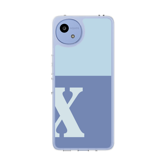 Slim Protection Case［ Original - initial two tone - X blue ］