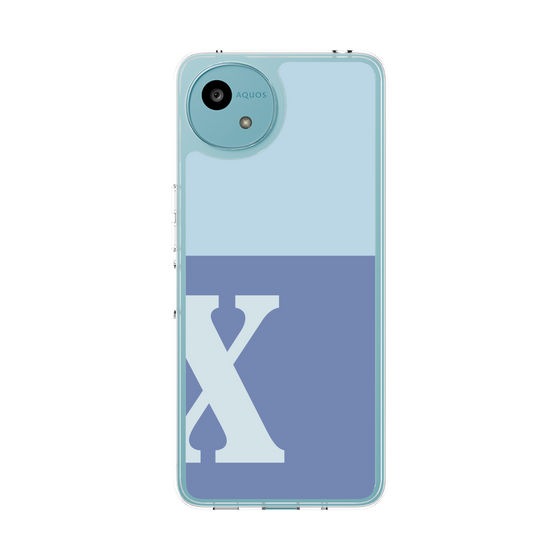 Slim Protection Case［ Original - initial two tone - X blue ］