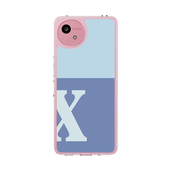 Slim Protection Case［ Original - initial two tone - X blue ］