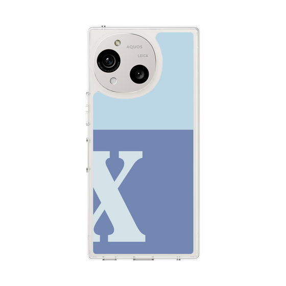 Slim Protection Case［ Original - initial two tone - X blue ］