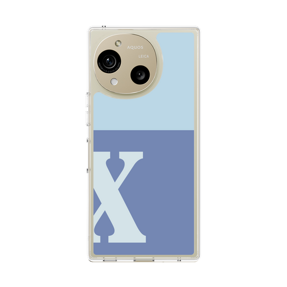 Slim Protection Case［ Original - initial two tone - X blue ］