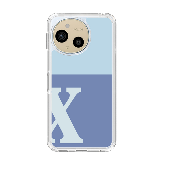 Slim Protection Case［ Original - initial two tone - X blue ］