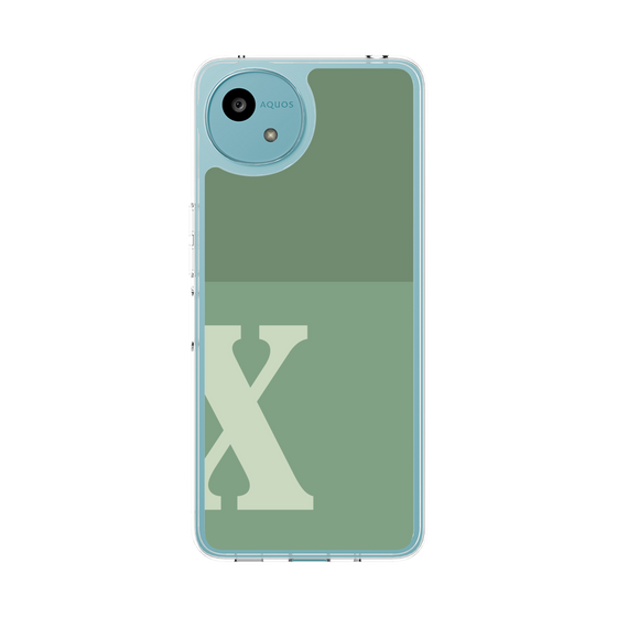Slim Protection Case［ Original - initial two tone - X green ］