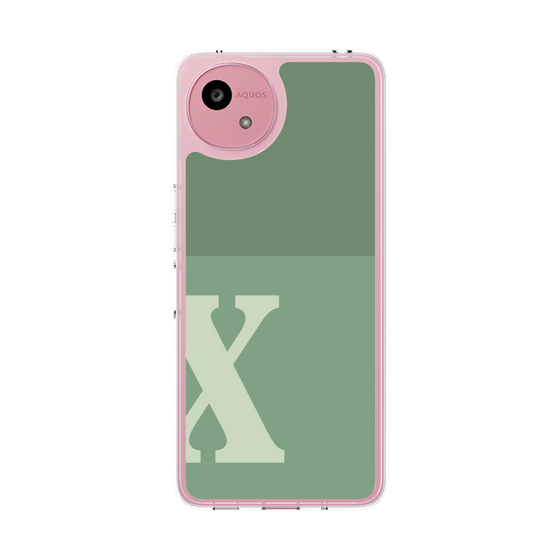 Slim Protection Case［ Original - initial two tone - X green ］
