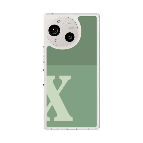 Slim Protection Case［ Original - initial two tone - X green ］