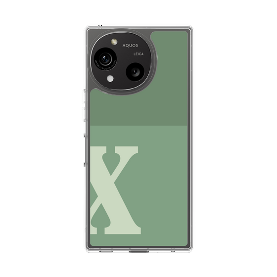 Slim Protection Case［ Original - initial two tone - X green ］