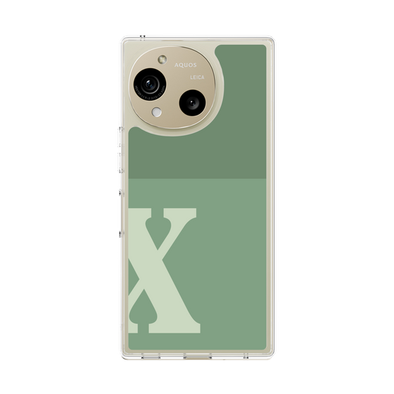 Slim Protection Case［ Original - initial two tone - X green ］