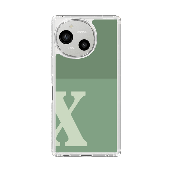 Slim Protection Case［ Original - initial two tone - X green ］