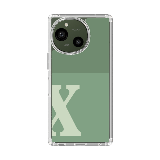 Slim Protection Case［ Original - initial two tone - X green ］