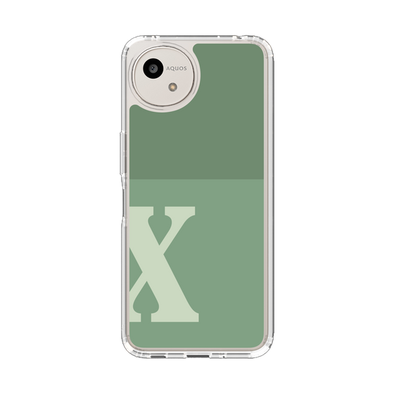 Slim Protection Case［ Original - initial two tone - X green ］
