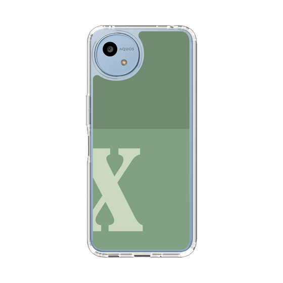 Slim Protection Case［ Original - initial two tone - X green ］