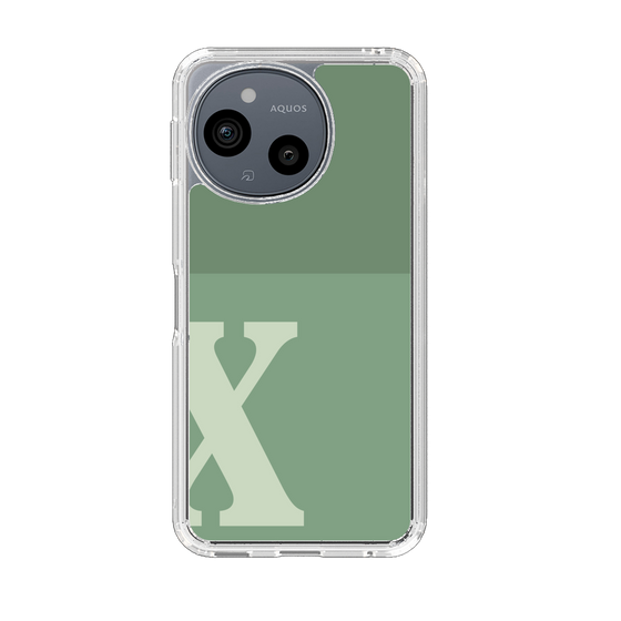 Slim Protection Case［ Original - initial two tone - X green ］