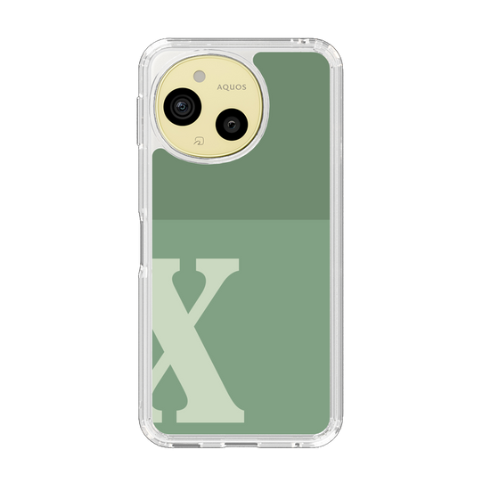 Slim Protection Case［ Original - initial two tone - X green ］