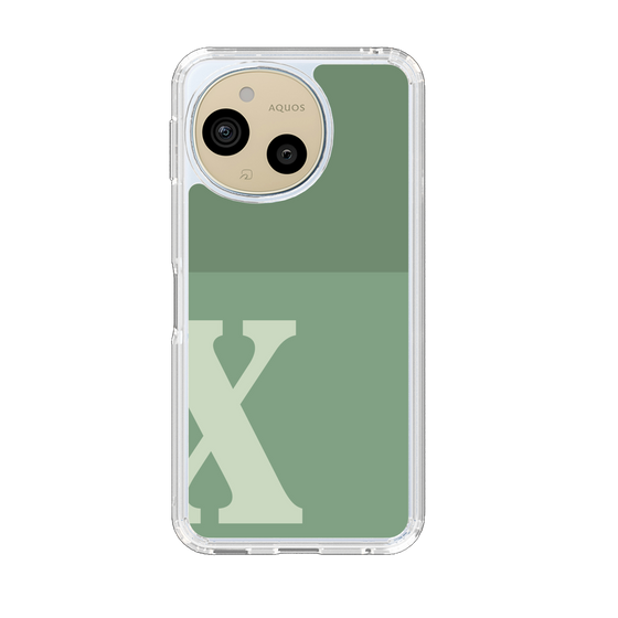 Slim Protection Case［ Original - initial two tone - X green ］